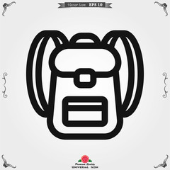 Obraz premium Backpack solid icon. Luggage symbol design, designed for web and app. Eps 10