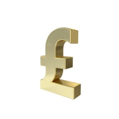 Gold symbol isolated on white background