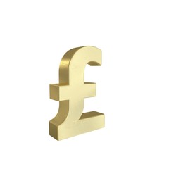 Gold symbol isolated on white background