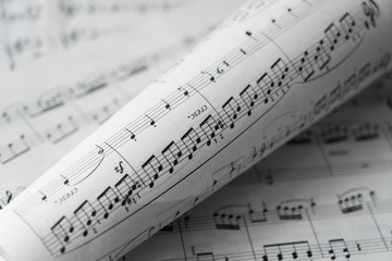 Music score in black and white