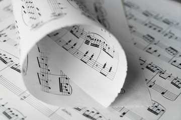 Music score in black and white