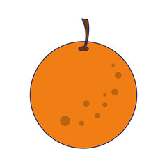 delicious orange icon cartoon isolated