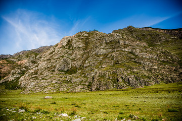 Fototapeta na wymiar Beautiful Altai mountains in spring