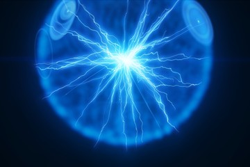 Obraz premium Electric power lighting sphere