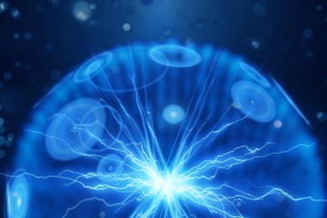 Obraz premium Electric power lighting sphere