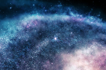 Cosmic universe star cloud and galaxy