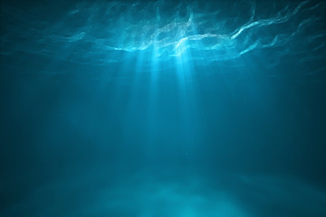 Underwater scene with light