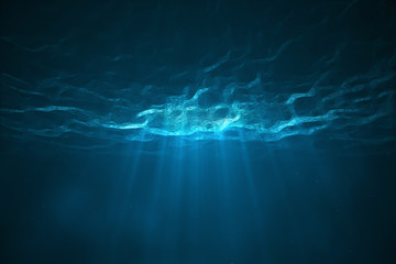 Underwater scene with light