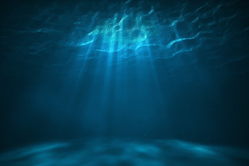 Underwater scene with light