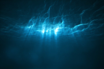 Underwater scene with light
