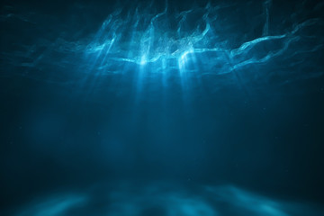 Underwater scene with light