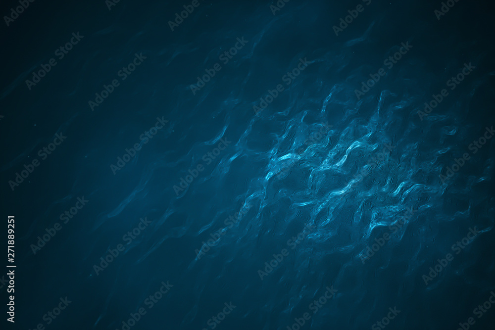 Wall mural underwater scene with light