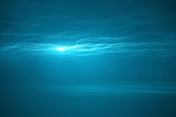 Fototapeta na wymiar Underwater scene with light