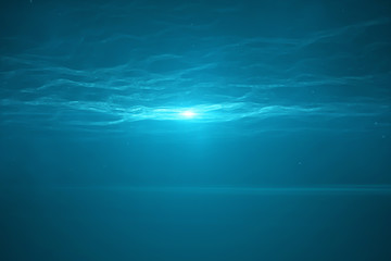 Underwater scene with light