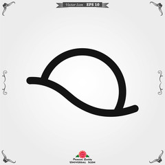 Beach icon vector of vacation and tourism, summer symbol