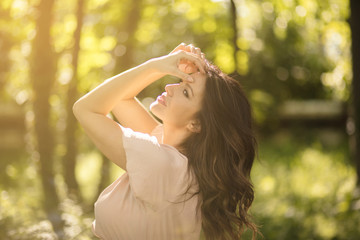 Fototapeta premium Relaxing in nature's calm embrace.