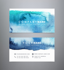 Creative watercolor abstract business card template