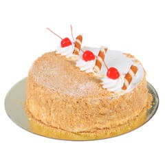 Baking carved on a white background
