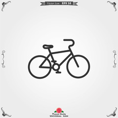 Bicycle icon. Vector element illustration on background.