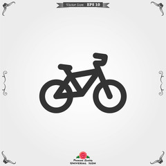 Fototapeta premium Bicycle icon. Vector element illustration on background.