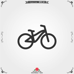 Fototapeta premium Bicycle icon. Vector element illustration on background.