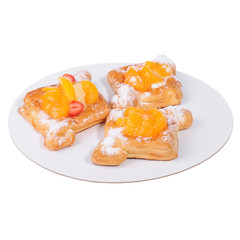 Baking carved on a white background