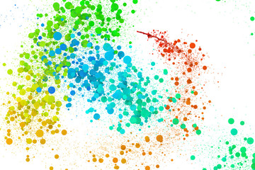 Colorful rainbow color points.