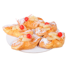 Baking carved on a white background