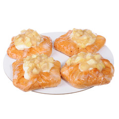 Baking carved on a white background