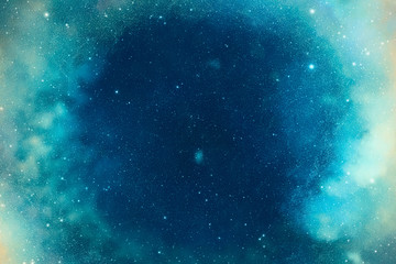 Colorful galaxy in space