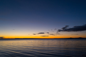 lake and sky before sunrise