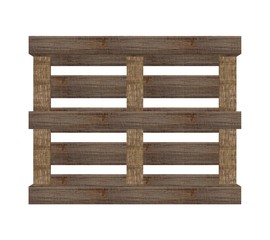 Pallet isolated on white 3D Rendering