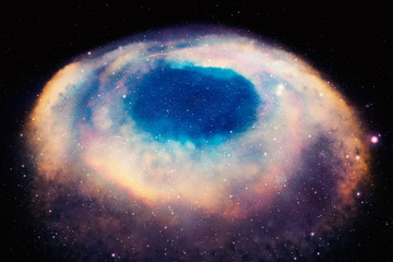 Colorful galaxy in space