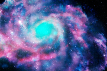 Colorful galaxy in space