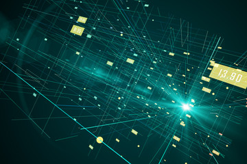 Digital grid with numbers