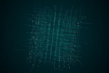 Digital grid with numbers