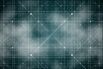 technological grid with lens flare