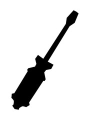 silhouette of screwdriver