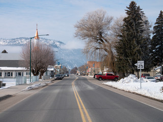 Chewelah Washington USA Winter Road