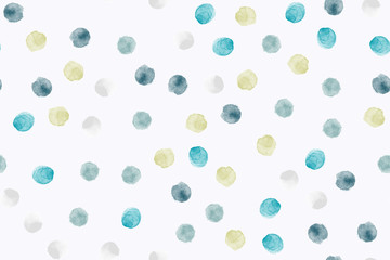 Color, abstract, diverse seamless pattern with colorful watercolor stains made in vector