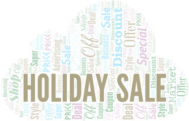 Holiday Sale Word Cloud. Wordcloud Made With Text.