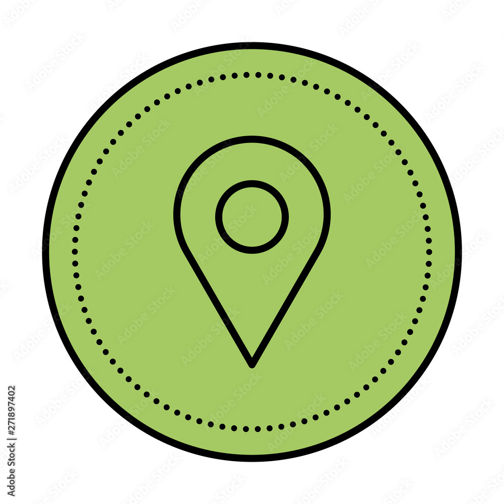 Poster pin pointer location isolated icon