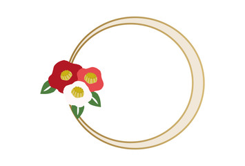 正月飾りのモチーフ。日本のお正月の壁飾り。正月のデザイン素材。 正月の輪飾り。縁起物。令和。新年の飾り。