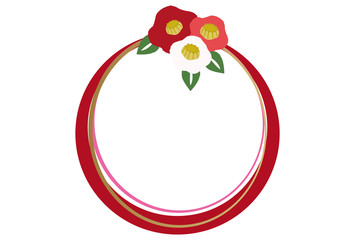 正月飾りのモチーフ。日本のお正月の壁飾り。正月のデザイン素材。 正月の輪飾り。縁起物。令和。新年の飾り。