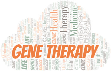 Gene Therapy word cloud. Wordcloud made with text only.