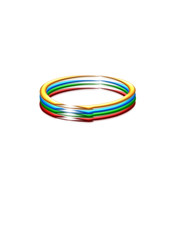 Fototapeta premium Bracciale Circolare 3D Colorato Cromato
