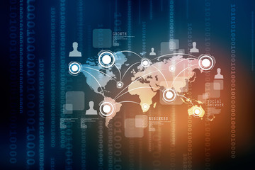 2d illustration Business Network 