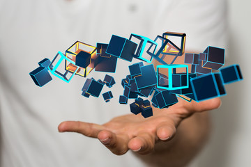 code data concept in hand