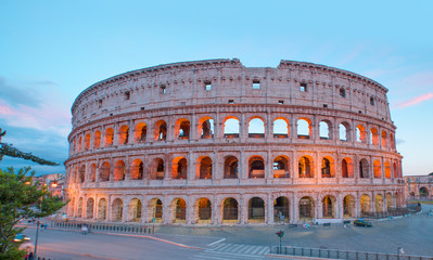 Fototapeta na wymiar Colosseum amphitheater in Rome