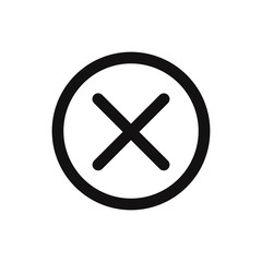 Cross vector icon in modern style for web site and mobile app